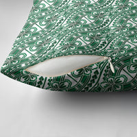 Hibiscus Bloom Island Tribal Waves Pillow Cover Green Polynesian Pattern LT01 - Polynesian Pride