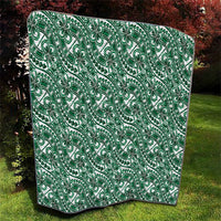 Hibiscus Bloom Island Tribal Waves Quilt Green Polynesian Pattern LT01 - Polynesian Pride