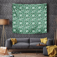 Hibiscus Bloom Island Tribal Waves Tapestry Green Polynesian Pattern LT01 Green - Polynesian Pride