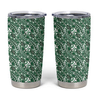 Hibiscus Bloom Island Tribal Waves Tumbler Cup Green Polynesian Pattern LT01 Green - Polynesian Pride