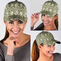 Hibiscus Bloom Island Tribal Waves Classic Cap Olive Green Polynesian Pattern LT01 - Polynesian Pride