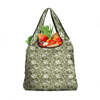 Hibiscus Bloom Island Tribal Waves Grocery Bag Olive Green Polynesian Pattern LT01 1-pack One Size Olive Green - Polynesian Pride
