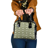 Hibiscus Bloom Island Tribal Waves Shoulder Handbag Olive Green Polynesian Pattern LT01 One Size Olive Green - Polynesian Pride