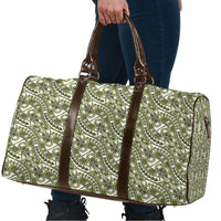 Hibiscus Bloom Island Tribal Waves Travel Bag Olive Green Polynesian Pattern LT01 - Polynesian Pride