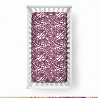 Hibiscus Bloom Island Tribal Waves Baby Bed Cover Pink Polynesian Pattern LT01 28 × 52 in Pink - Polynesian Pride