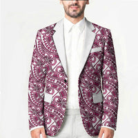 Hibiscus Bloom Island Tribal Waves Blazer Pink Polynesian Pattern LT01 - Polynesian Pride