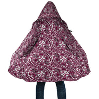 Hibiscus Bloom Island Tribal Waves Cloak Pink Polynesian Pattern
