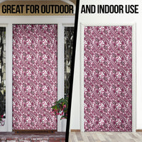 Hibiscus Bloom Island Tribal Waves Door Cover Pink Polynesian Pattern LT01 - Polynesian Pride