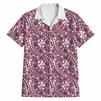 Hibiscus Bloom Island Tribal Waves Hawaiian Shirt Pink Polynesian Pattern LT01 Pink - Polynesian Pride