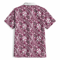 Hibiscus Bloom Island Tribal Waves Hawaiian Shirt Pink Polynesian Pattern LT01 - Polynesian Pride