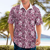 Hibiscus Bloom Island Tribal Waves Hawaiian Shirt Pink Polynesian Pattern LT01 - Polynesian Pride
