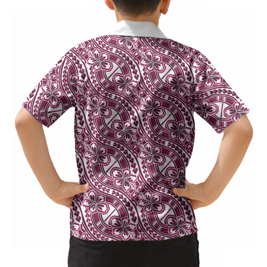Hibiscus Bloom Island Tribal Waves Hawaiian Shirt Pink Polynesian Pattern LT01 - Polynesian Pride