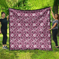 Hibiscus Bloom Island Tribal Waves Quilt Pink Polynesian Pattern LT01 - Polynesian Pride