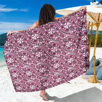 Hibiscus Bloom Island Tribal Waves Sarong Pink Polynesian Pattern LT01 One Size 44 x 66 inches Pink - Polynesian Pride