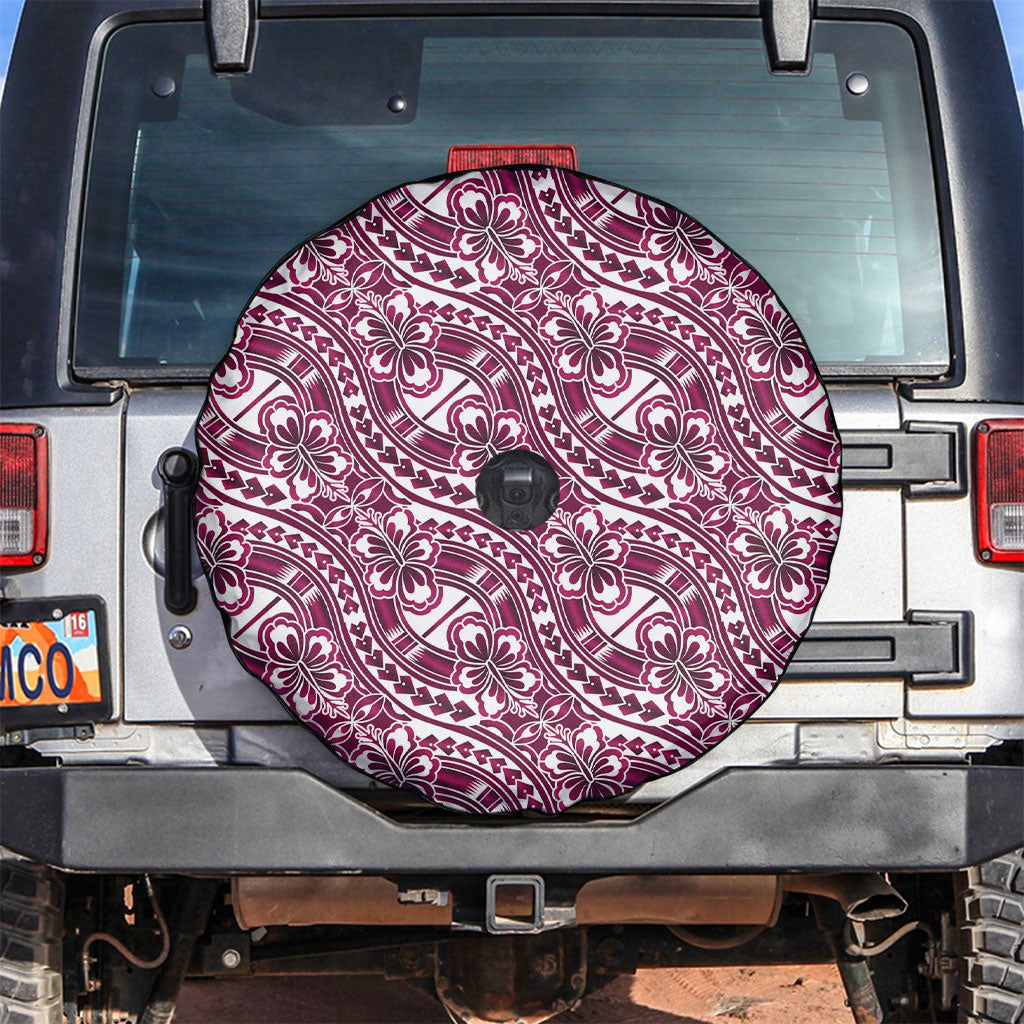 Hibiscus Bloom Island Tribal Waves Spare Tire Cover Pink Polynesian Pattern LT01 Pink - Polynesian Pride