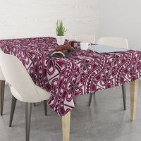 Hibiscus Bloom Island Tribal Waves Tablecloth Pink Polynesian Pattern LT01 - Polynesian Pride
