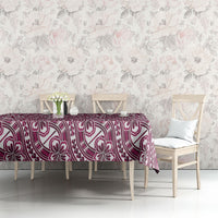 Hibiscus Bloom Island Tribal Waves Tablecloth Pink Polynesian Pattern LT01 - Polynesian Pride