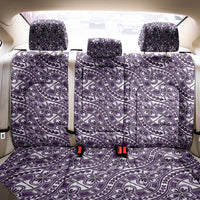Hibiscus Bloom Island Tribal Waves Back Car Seat Cover Purple Polynesian Pattern LT01 - Polynesian Pride