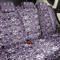 Hibiscus Bloom Island Tribal Waves Back Car Seat Cover Purple Polynesian Pattern LT01 - Polynesian Pride