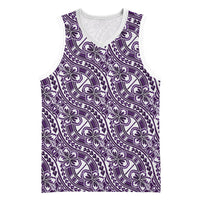 Hibiscus Bloom Island Tribal Waves Basketball Jersey Purple Polynesian Pattern LT01 Unisex Purple - Polynesian Pride