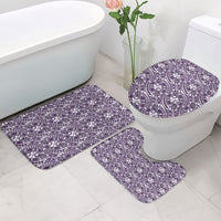 Hibiscus Bloom Island Tribal Waves Bathroom Set Purple Polynesian Pattern LT01 - Polynesian Pride