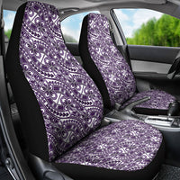 Hibiscus Bloom Island Tribal Waves Car Seat Cover Purple Polynesian Pattern LT01 - Polynesian Pride