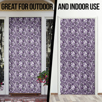 Hibiscus Bloom Island Tribal Waves Door Cover Purple Polynesian Pattern LT01 - Polynesian Pride