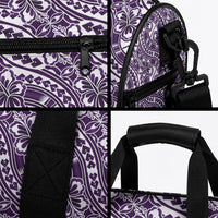 Hibiscus Bloom Island Tribal Waves Duffle Bag Purple Polynesian Pattern LT01 - Polynesian Pride