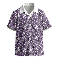 Hibiscus Bloom Island Tribal Waves Kid Hawaiian Shirt Purple Polynesian Pattern LT01 - Polynesian Pride
