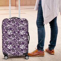 Hibiscus Bloom Island Tribal Waves Luggage Cover Purple Polynesian Pattern LT01 Purple - Polynesian Pride
