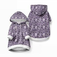 Hibiscus Bloom Island Tribal Waves Pet Hoodie Purple Polynesian Pattern LT01 Pullover Purple - Polynesian Pride