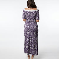Hibiscus Bloom Island Tribal Waves Puletasi Purple Polynesian Pattern LT01 - Polynesian Pride
