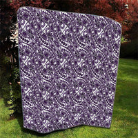 Hibiscus Bloom Island Tribal Waves Quilt Purple Polynesian Pattern LT01 - Polynesian Pride