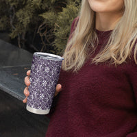 Hibiscus Bloom Island Tribal Waves Tumbler Cup Purple Polynesian Pattern LT01 - Polynesian Pride