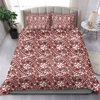 Hibiscus Bloom Island Tribal Waves Bedding Set Red Polynesian Pattern LT01 - Polynesian Pride