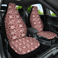 Hibiscus Bloom Island Tribal Waves Car Seat Cover Red Polynesian Pattern LT01 One Size Red - Polynesian Pride