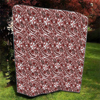 Hibiscus Bloom Island Tribal Waves Quilt Red Polynesian Pattern LT01 - Polynesian Pride
