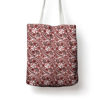 Hibiscus Bloom Island Tribal Waves Tote Bag Red Polynesian Pattern LT01 - Polynesian Pride