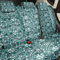 Hibiscus Bloom Island Tribal Waves Back Car Seat Cover Teal Polynesian Pattern LT01 - Polynesian Pride