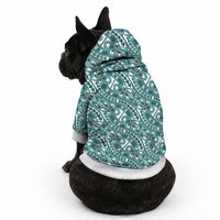 Hibiscus Bloom Island Tribal Waves Pet Hoodie Teal Polynesian Pattern LT01 - Polynesian Pride