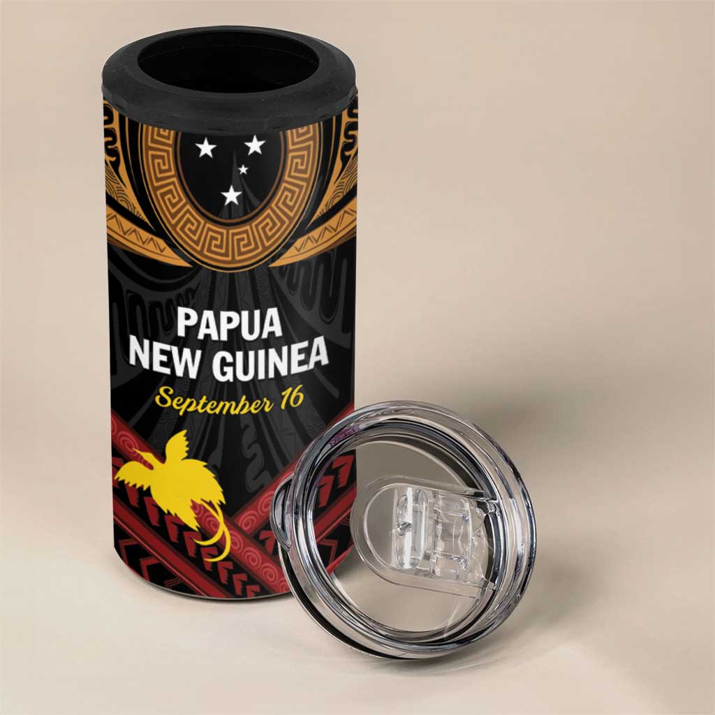 Papua New Guinea Bird of Paradise 4 in 1 Can Cooler Tumbler 16 September 1975 Independence Day Anniversary LT01 - Polynesian Pride