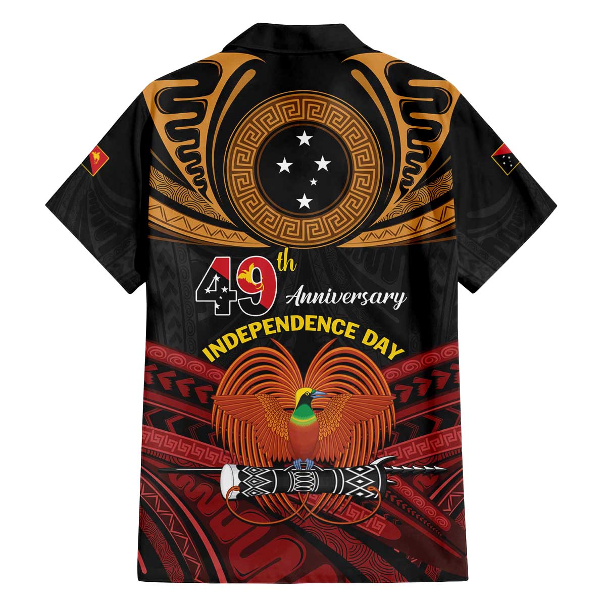 Papua New Guinea Bird of Paradise Family Matching Puletasi and Hawaiian Shirt 16 September 1975 Independence Day Anniversary LT01 - Polynesian Pride