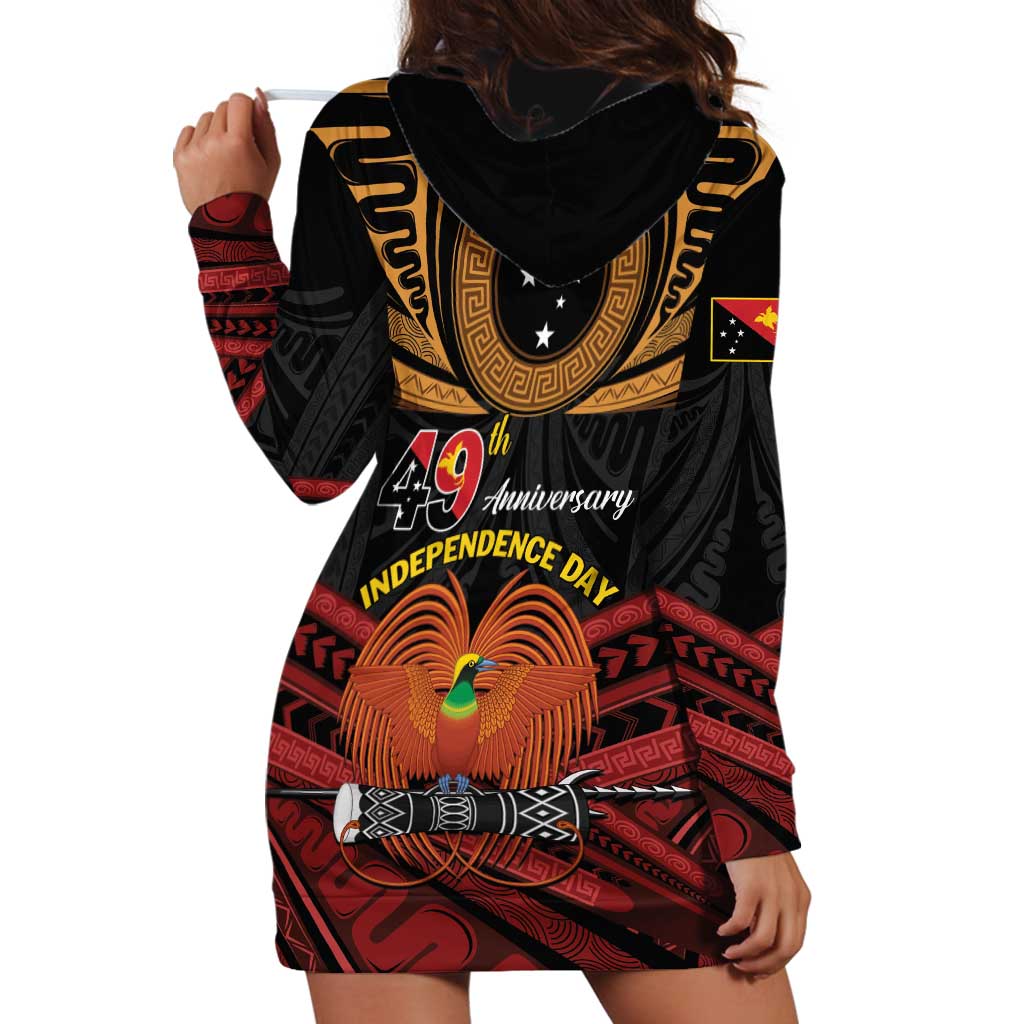 Papua New Guinea Bird of Paradise Hoodie Dress 16 September 1975 Independence Day Anniversary LT01 - Polynesian Pride