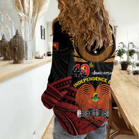 Papua New Guinea Bird of Paradise Women Casual Shirt 16 September 1975 Independence Day Anniversary LT01 - Polynesian Pride