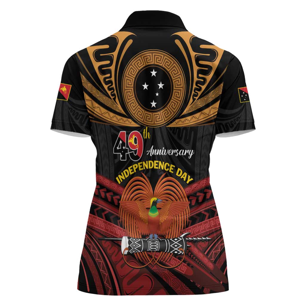 Papua New Guinea Bird of Paradise Women Polo Shirt 16 September 1975 Independence Day Anniversary LT01 - Polynesian Pride