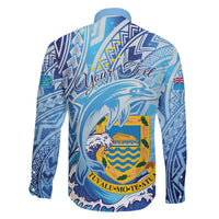 Tuvalu mo te Atua Family Matching Puletasi and Hawaiian Shirt Tuvalu Dolphin Polynesian Pattern