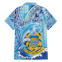 Tuvalu mo te Atua Family Matching Summer Maxi Dress and Hawaiian Shirt Tuvalu Dolphin Polynesian Pattern LT01 - Polynesian Pride