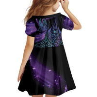 In September We Wear Teal And Purple Family Matching Off The Shoulder Long Sleeve Dress and Hawaiian Shirt Magic Ribbon Semicolon LT01 - Polynesian Pride