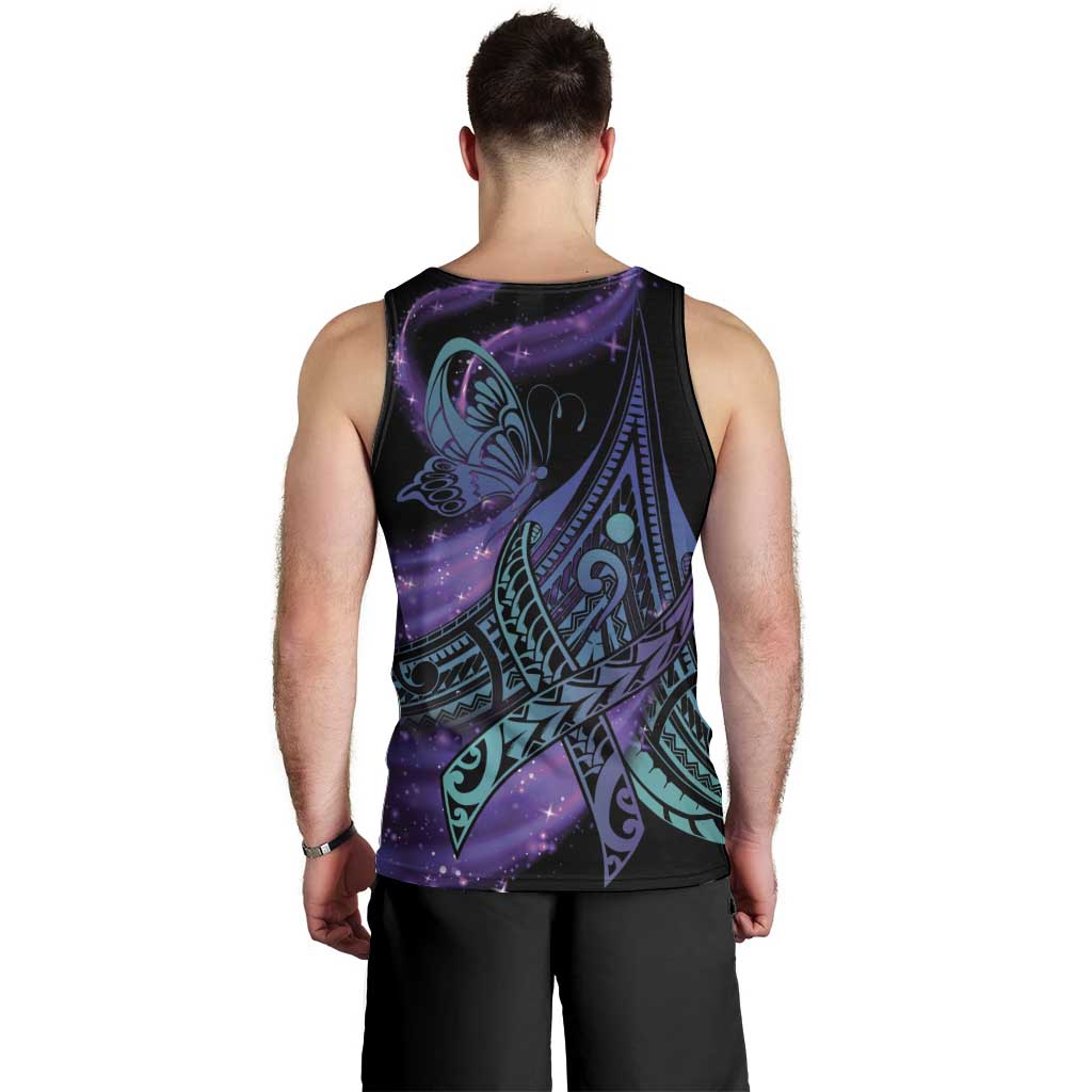 In September We Wear Teal And Purple Men Tank Top Magic Ribbon Semicolon