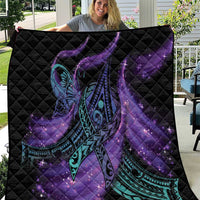In September We Wear Teal And Purple Quilt Magic Ribbon Semicolon LT01 Purple - Polynesian Pride